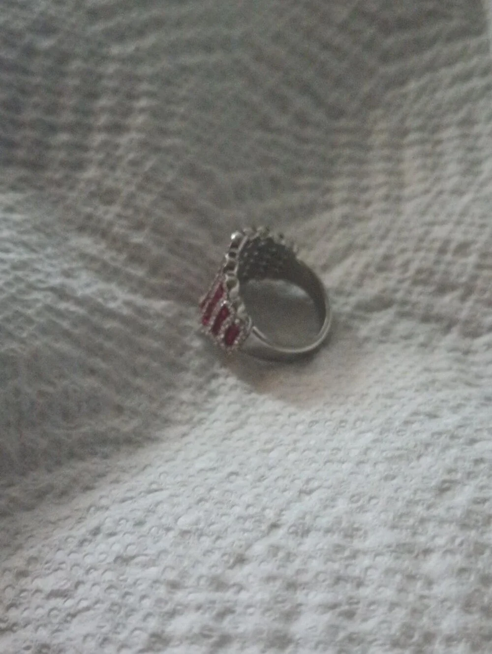 Lab Created Ruby And Crystal Accents Ring Size 8
